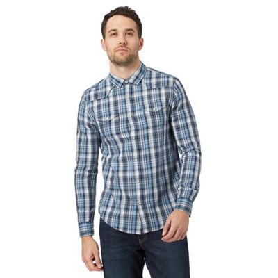 Red Herring Blue checked button down shirt